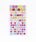 square shaped gems - 1 sheet