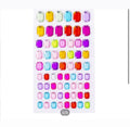 emerald cut shaped gem stickers - 1 sheet