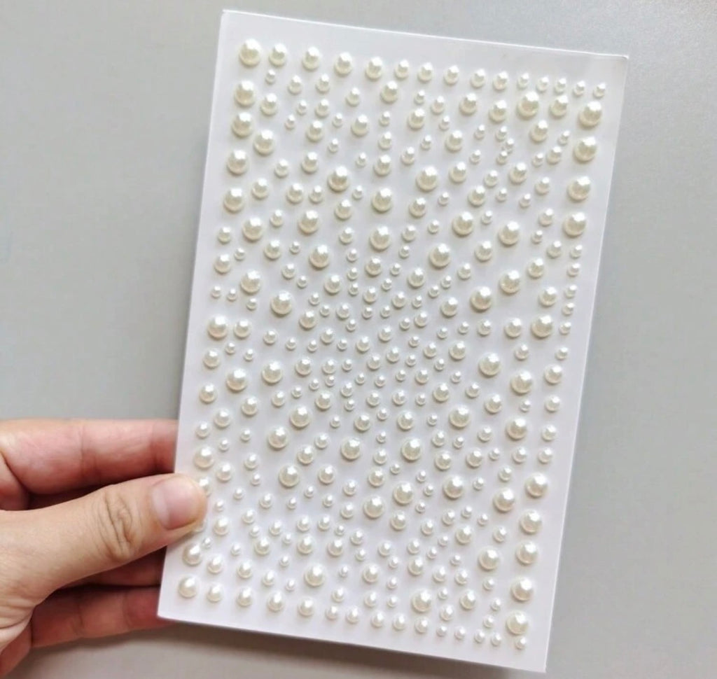 Fake pearl stickers - 1 sheet