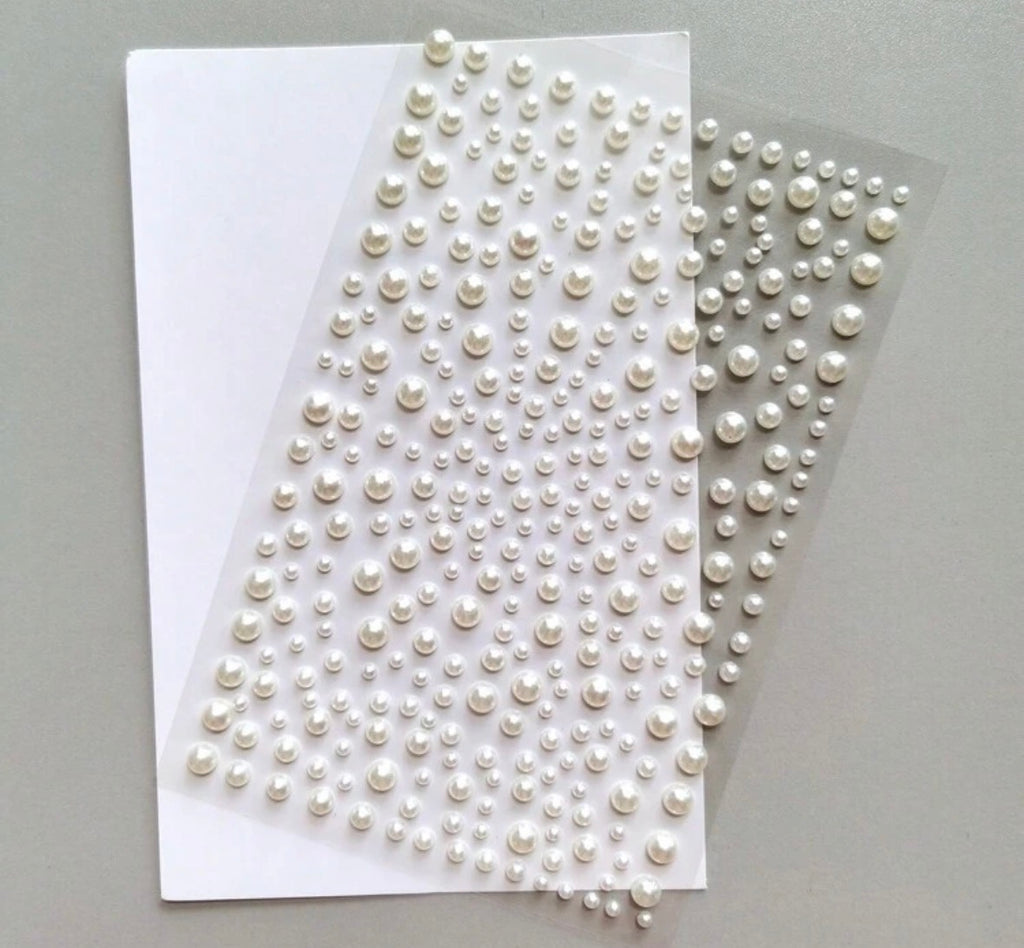 Fake pearl stickers - 1 sheet
