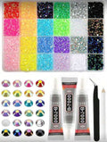 24 colors Bedazzling Kit + 3 glue + 1 tweezer
