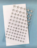 silver star gems - 1 sheet