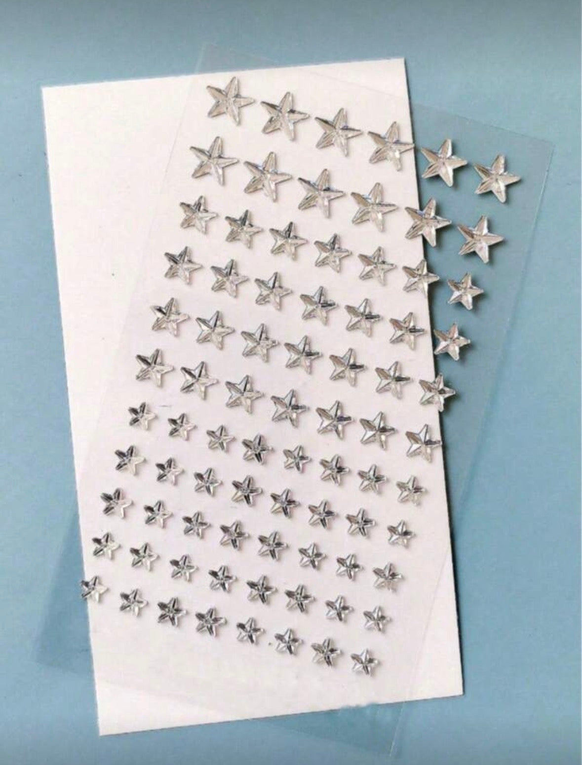 silver star gems - 1 sheet
