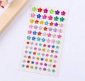 colorful flower gem stickers - 1 sheet
