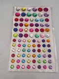 colorful round gem stickers - 1 sheet