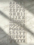 Alphabet silver gems - 1 sheet