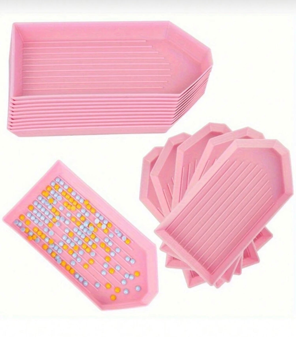 Pink tray for bedazzling gems - 1 Tray