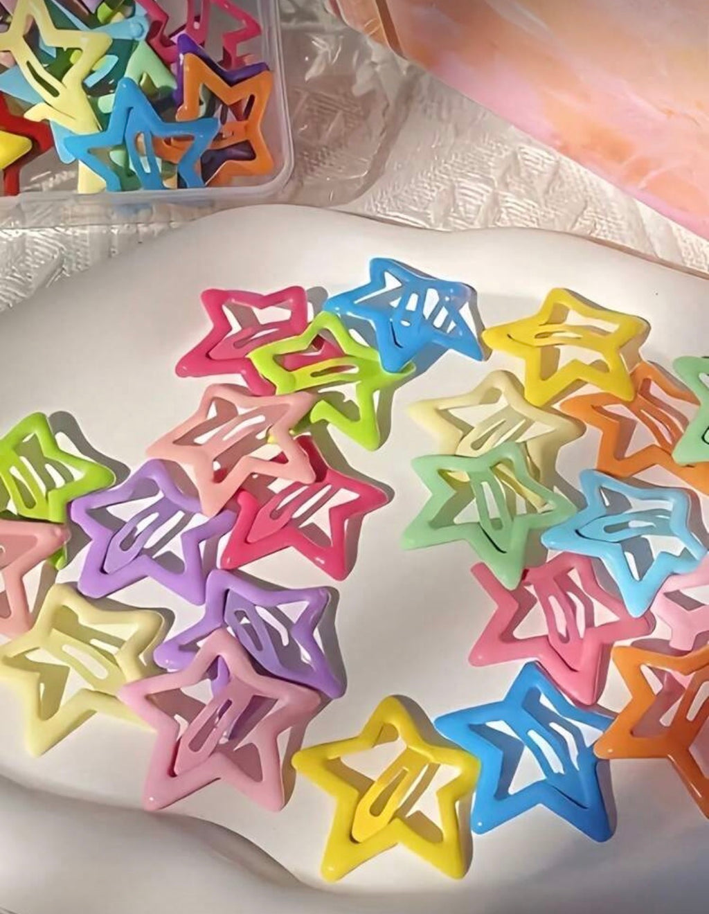 Colorful star hairclips