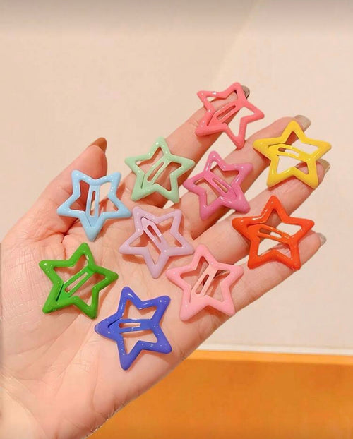 Colorful star hairclips