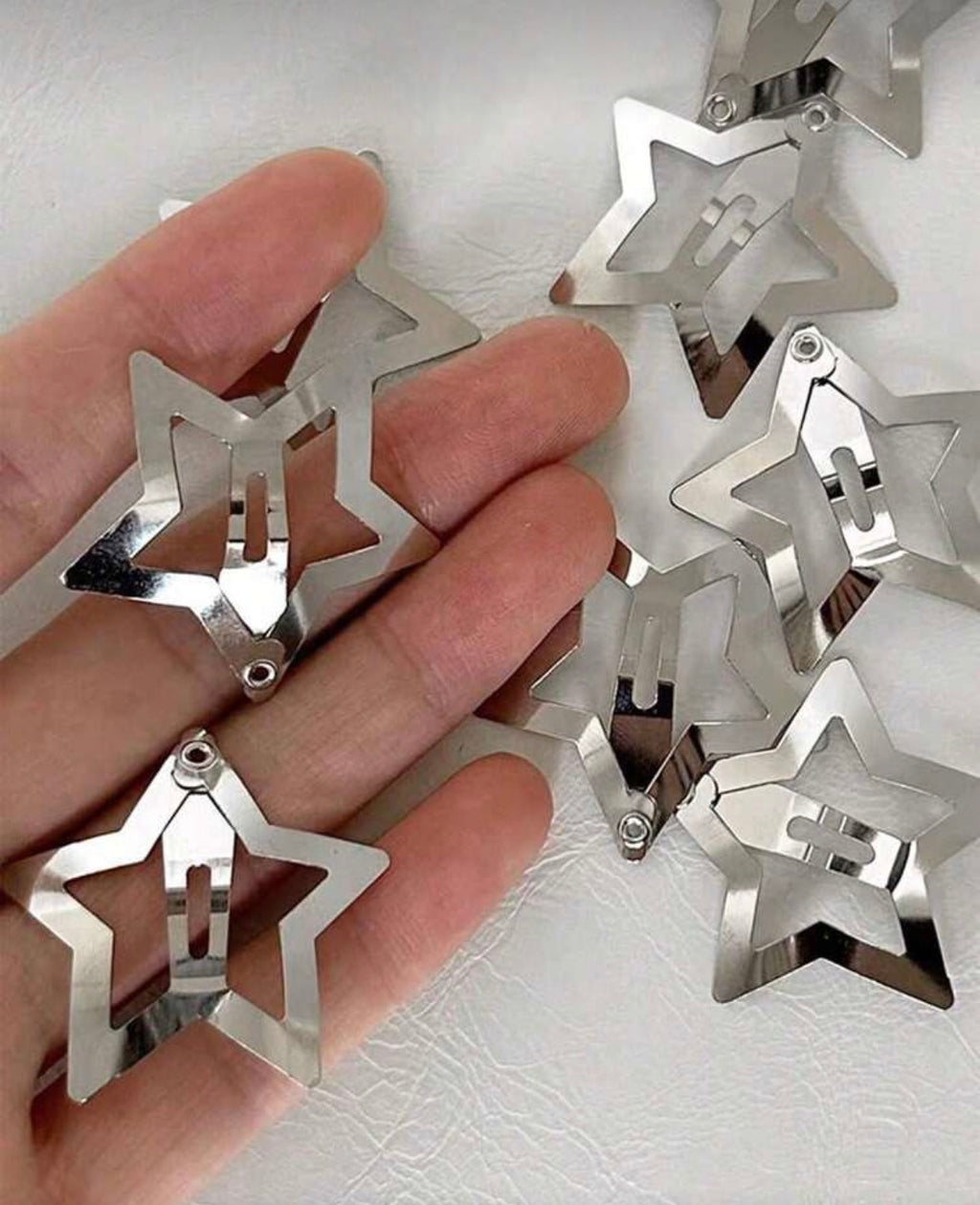 star hairclips - Silver