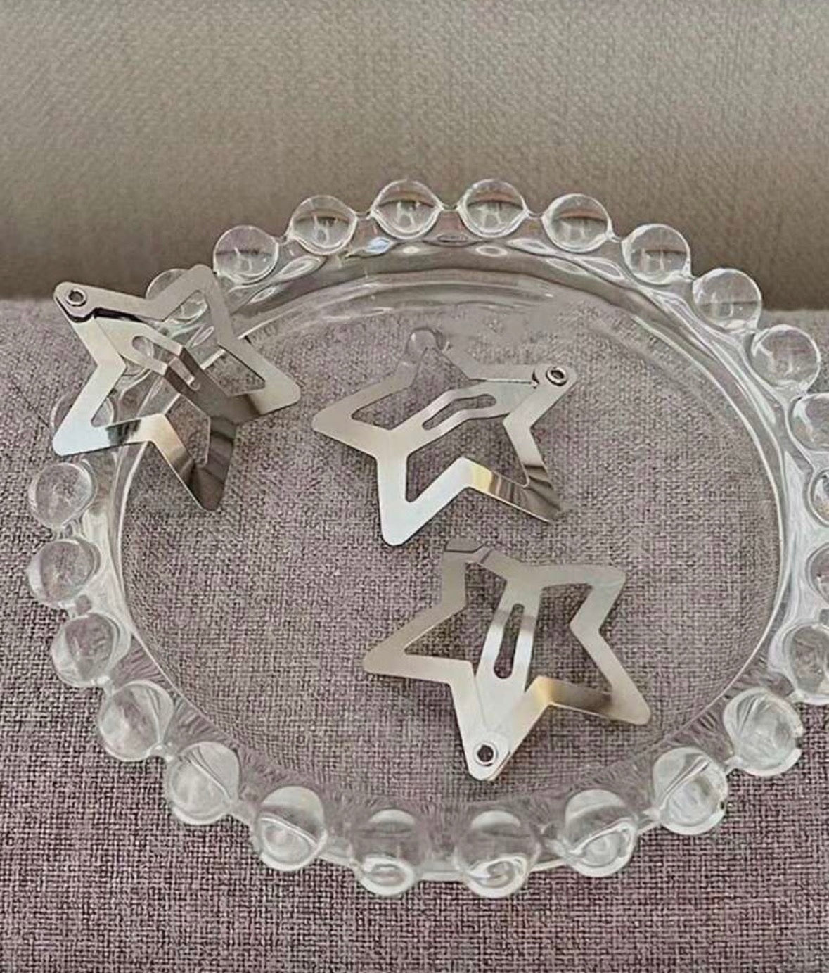 star hairclips - Silver