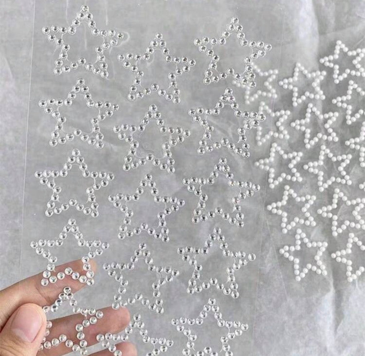 Large stars bedazzling stickers - 1 Sheet
