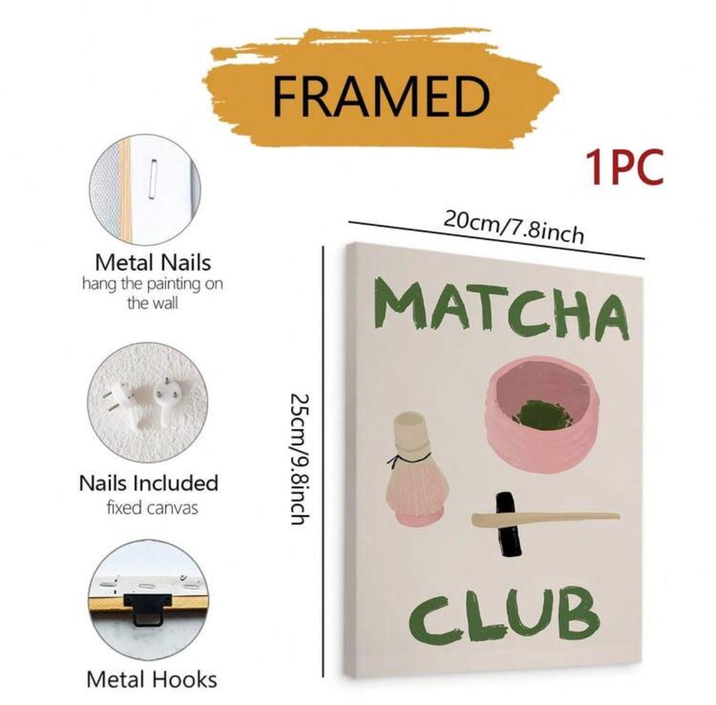Matcha Club - Painting on Canvas to bedazzle