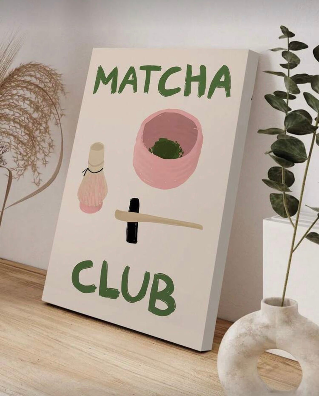 Matcha Club - Painting on Canvas to bedazzle