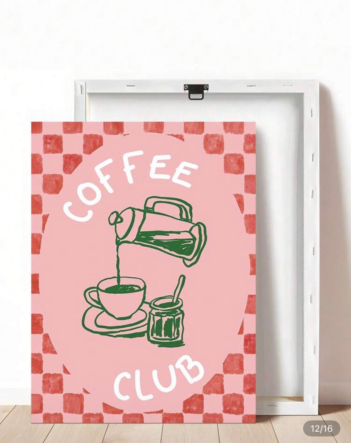Coffee club - Painting on canvas to bedazzle