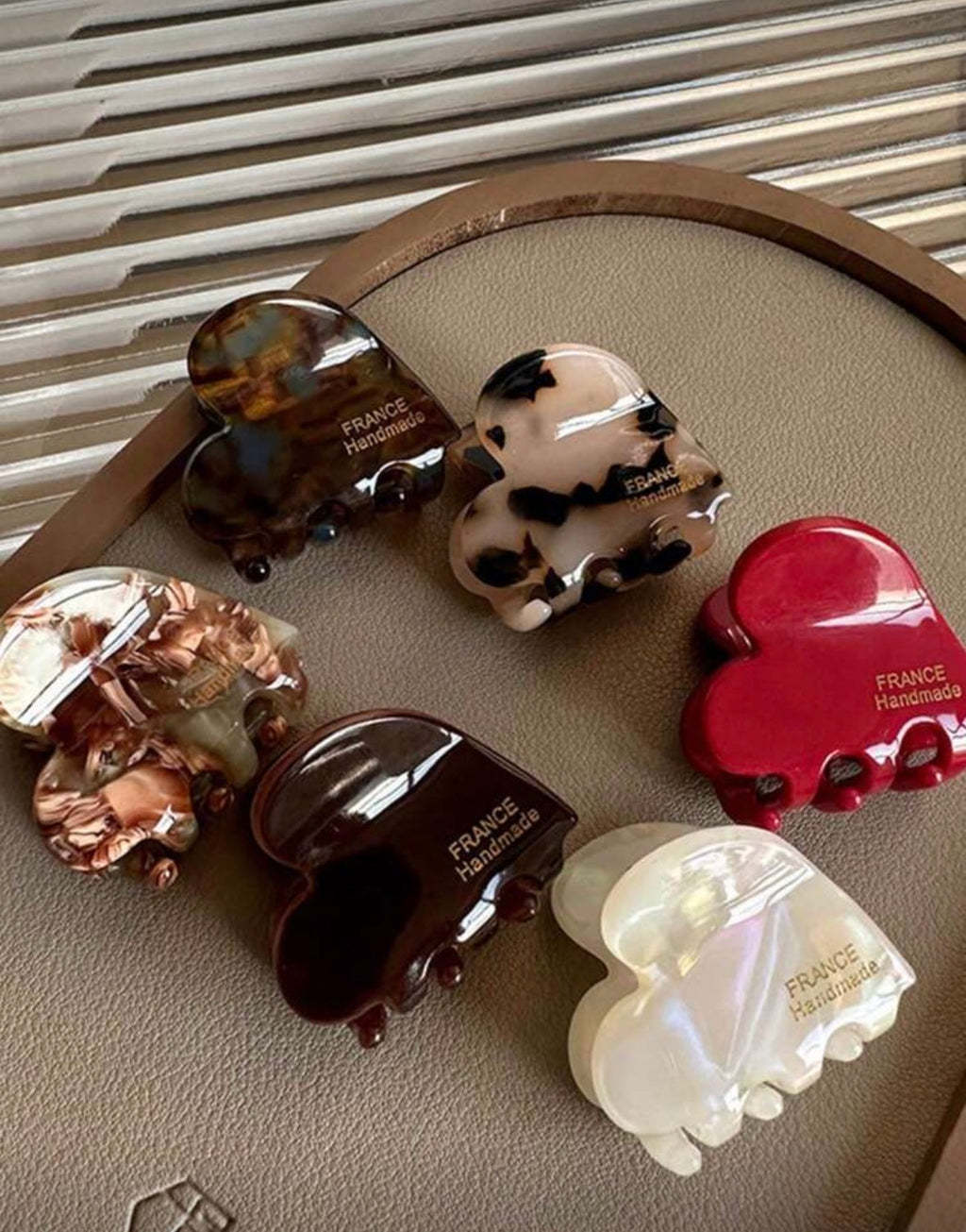 Mini heart hairclips