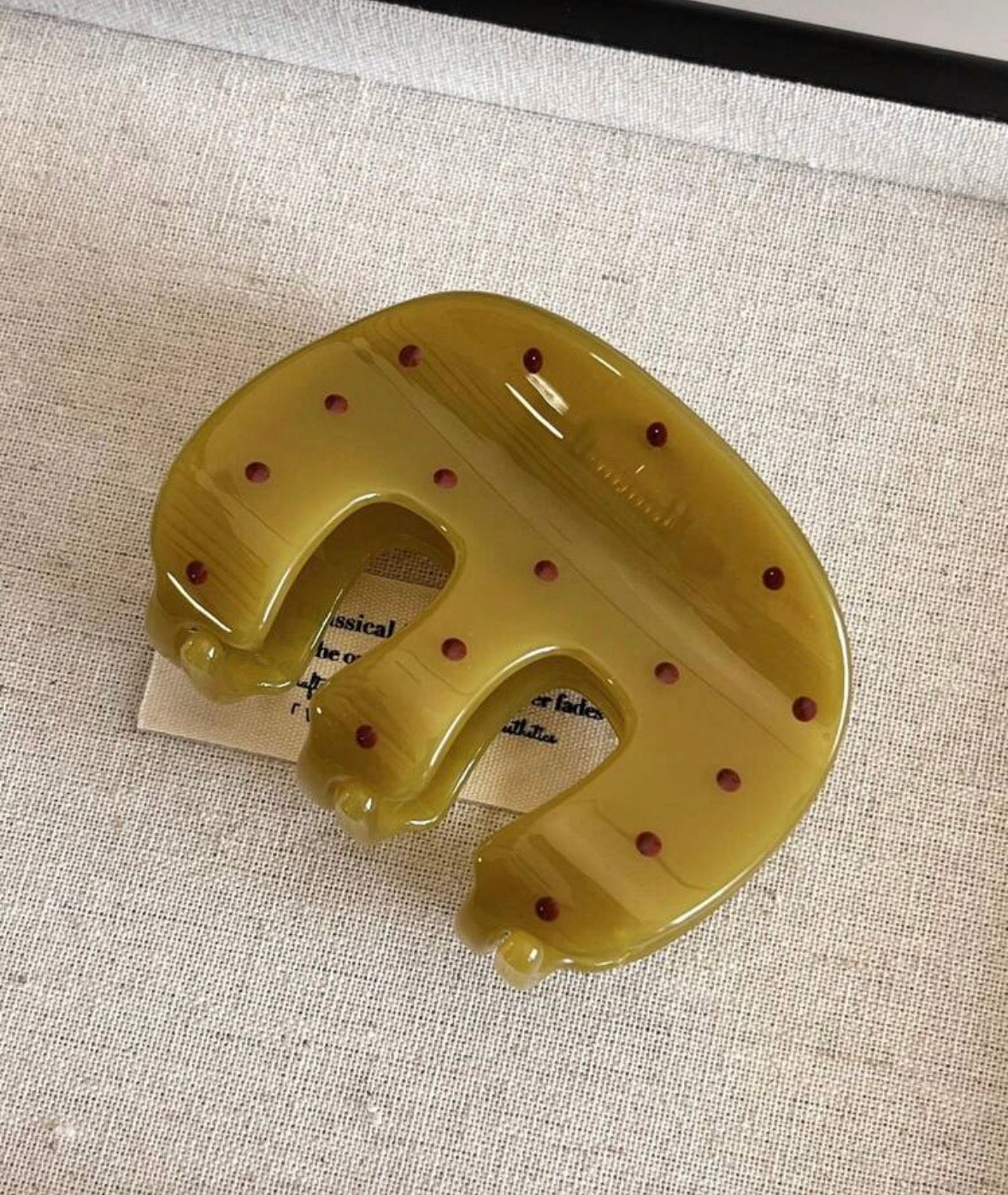 polka dot claw clips