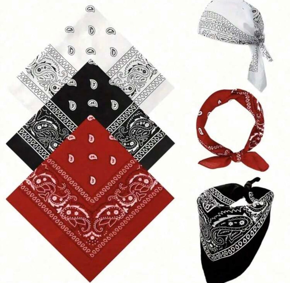 Paisley print y2k scarf